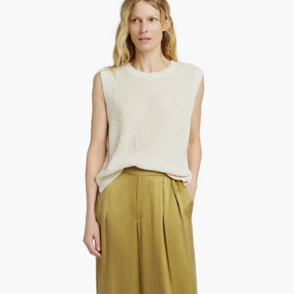 Faherty Linen/Cotton Knit Sleeveless Top - Picture 7 of 7
